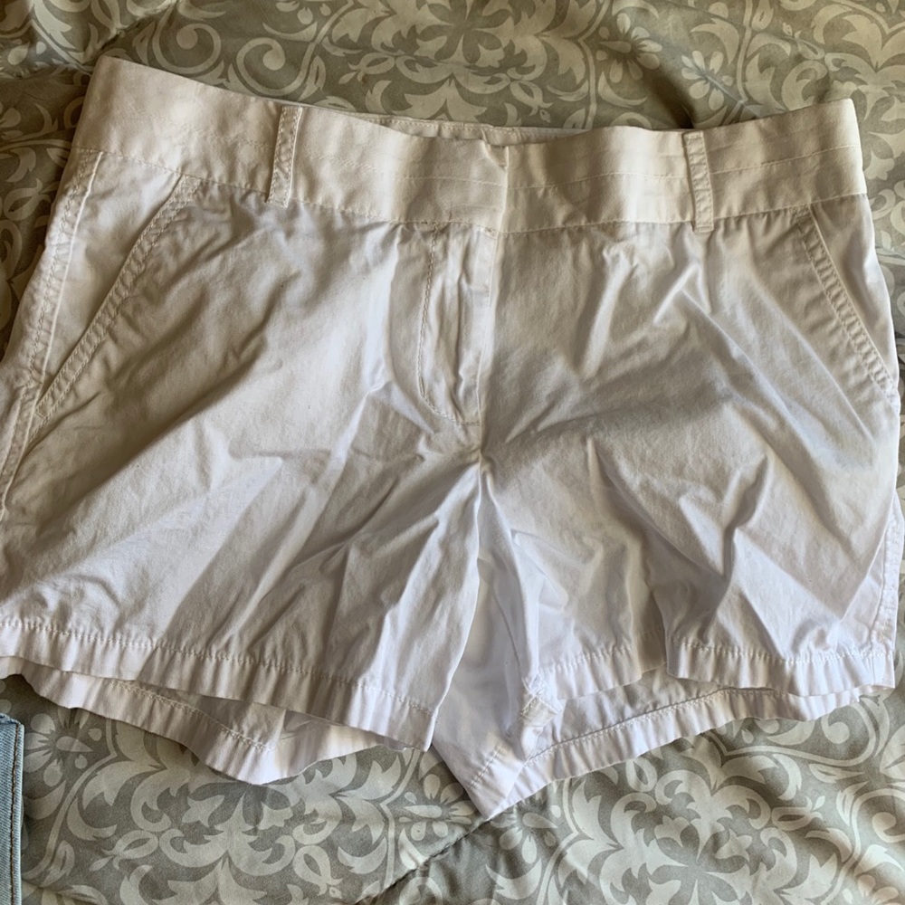 JCrew white chino shorts